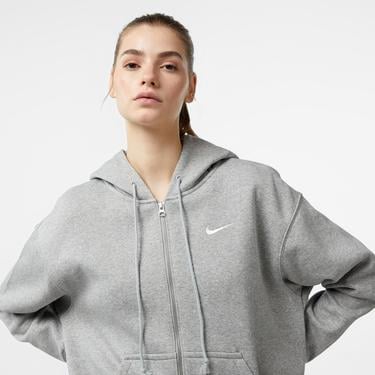  Nike Sportswear Phoenix Fleece Oversize Kadın Gri Hoodie
