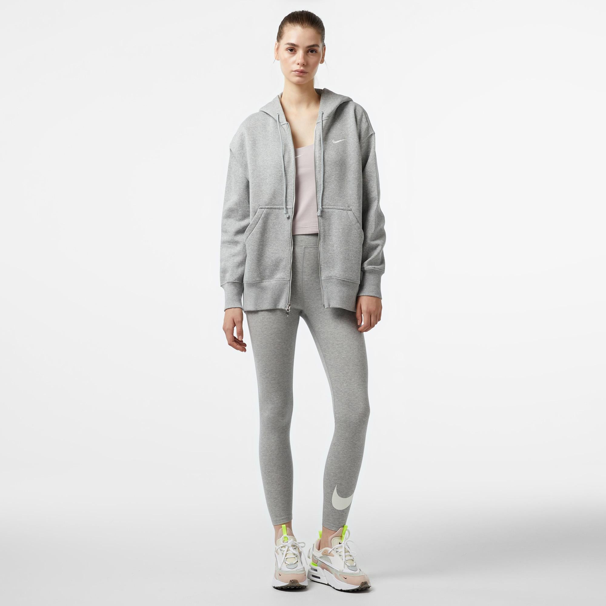 Nike Sportswear Phoenix Fleece Oversize Kadın Gri Hoodie