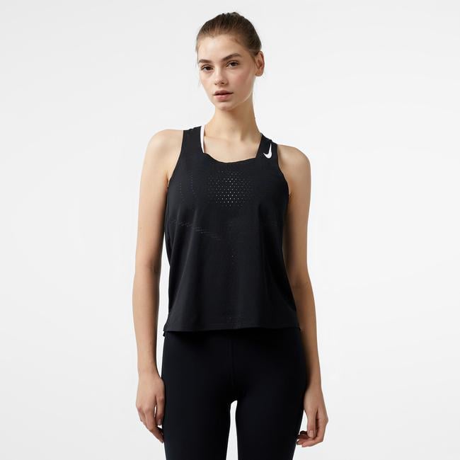  Nike Dri-Fit Adventure Aeroswoft Singlet Kadın Siyah Kolsuz T-Shirt