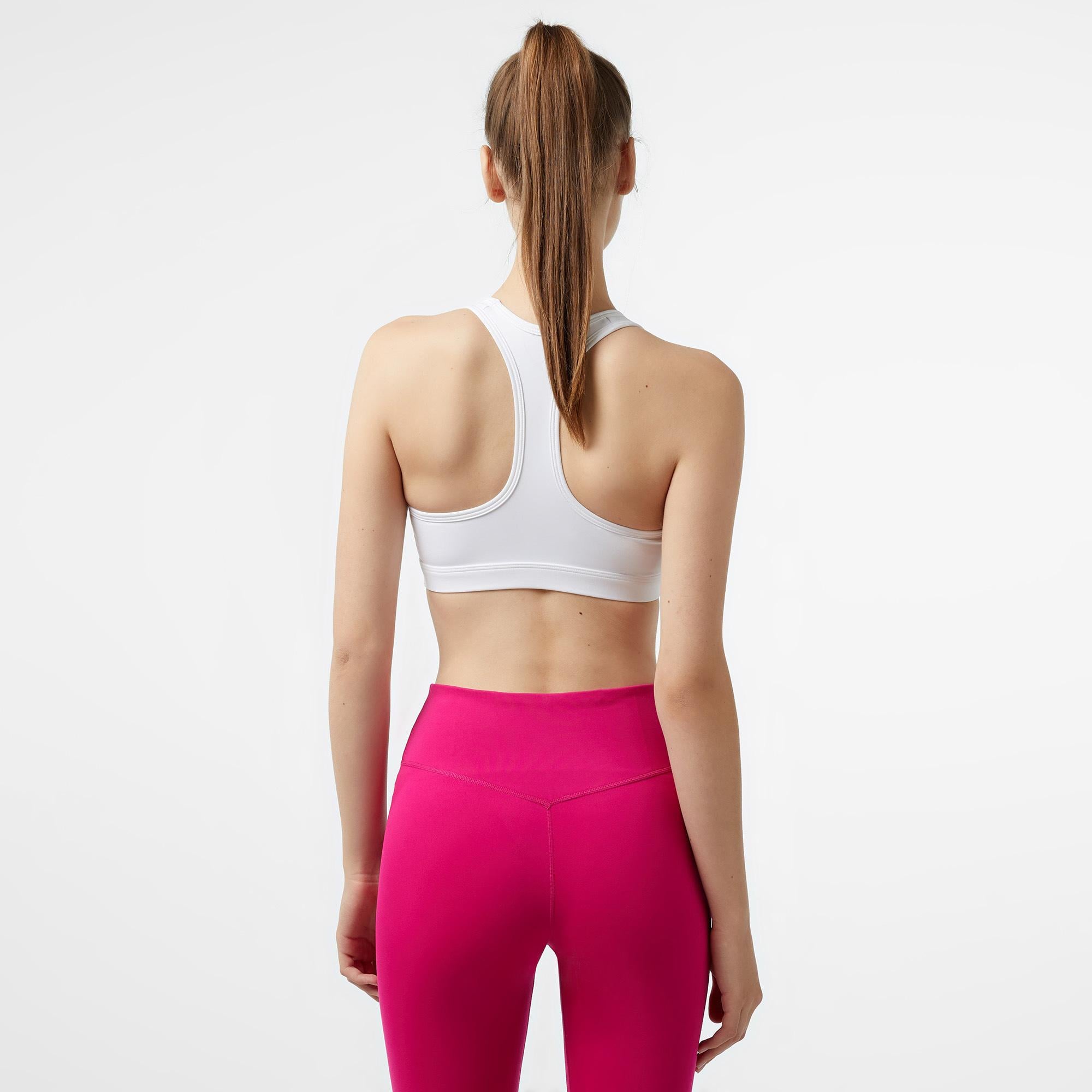 Nike Swoosh Med Sport Kadın Beyaz Bra