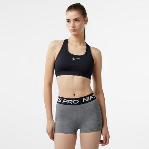  Nike Swoosh Med Sport Kadın Siyah Bra