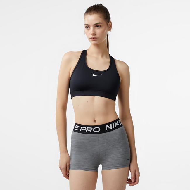  Nike Swoosh Med Sport Kadın Siyah Bra