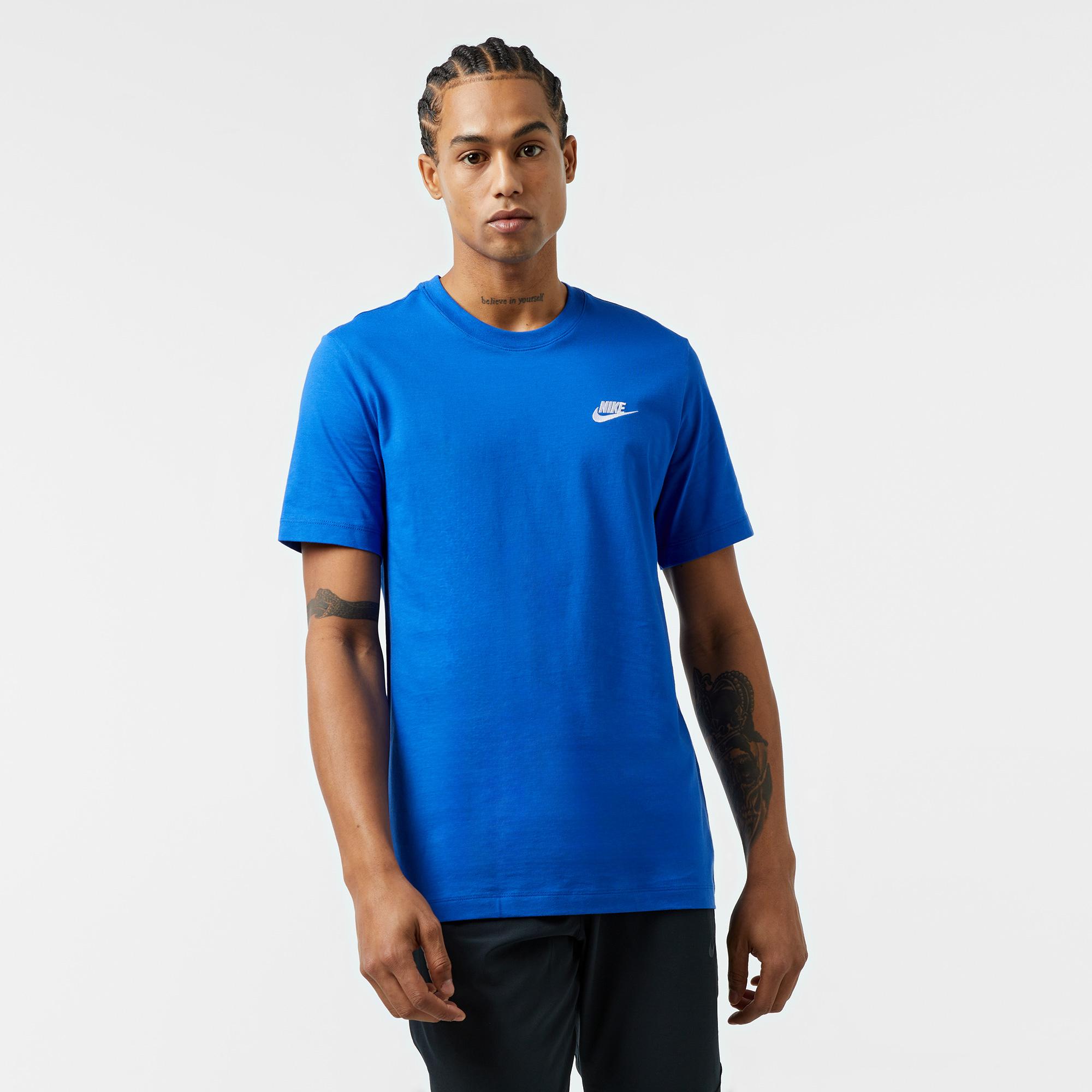 Nike Sportswear Club Erkek Mavi T-Shirt