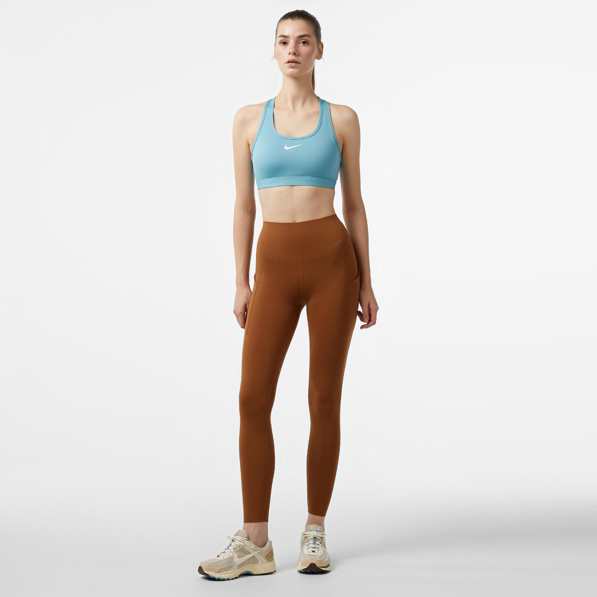 Nike Swoosh Medium Support Kadın Mavi Bra