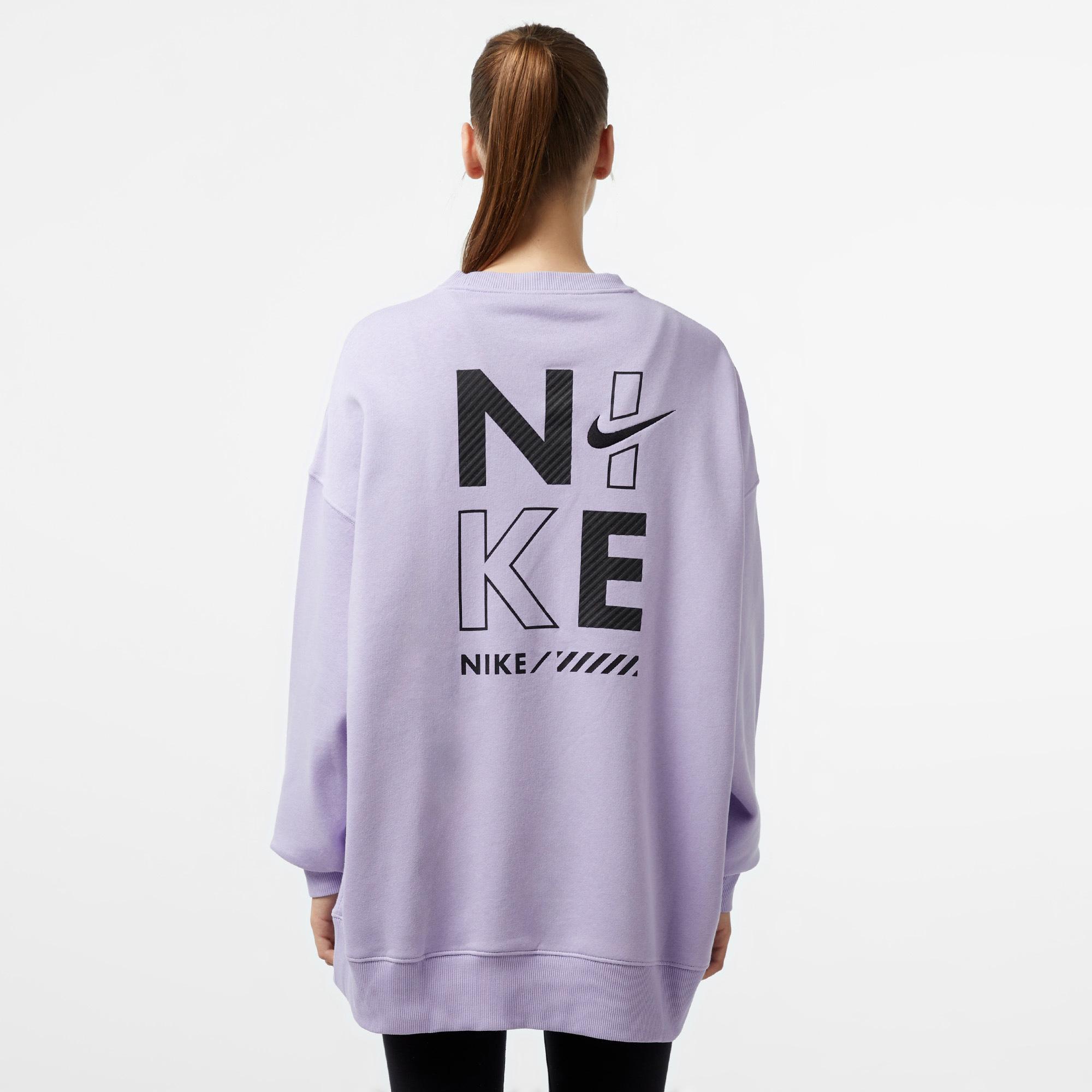 Nike Sportswear Fast Running Kadın Mor Sweatshirt