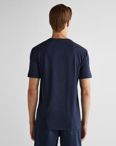  GANT Erkek Lacivert Regular Fit Bisiklet Yaka Logolu T-Shirt