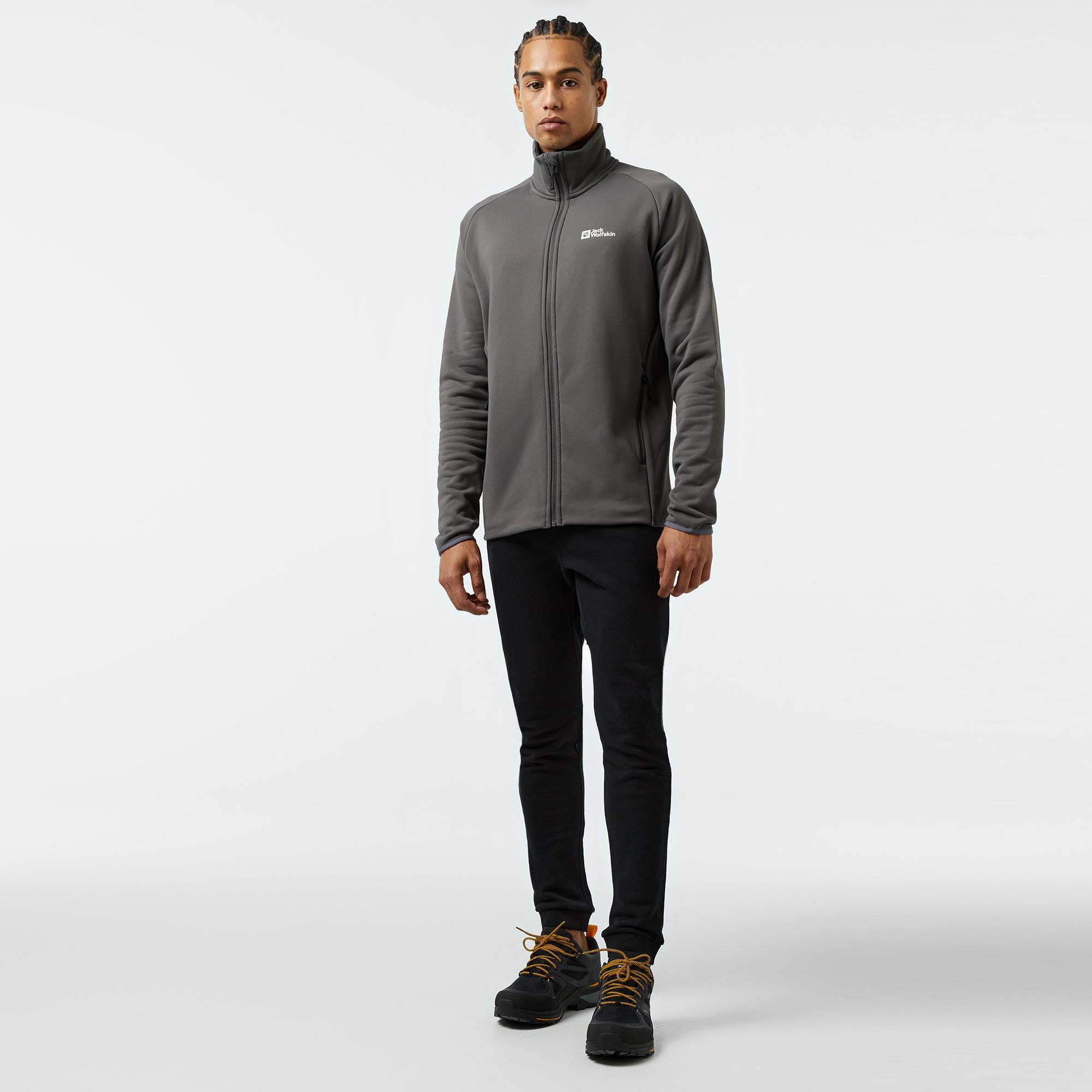 Jack Wolfskin Baiselberg Fz Erkek Gri Polar Ceket