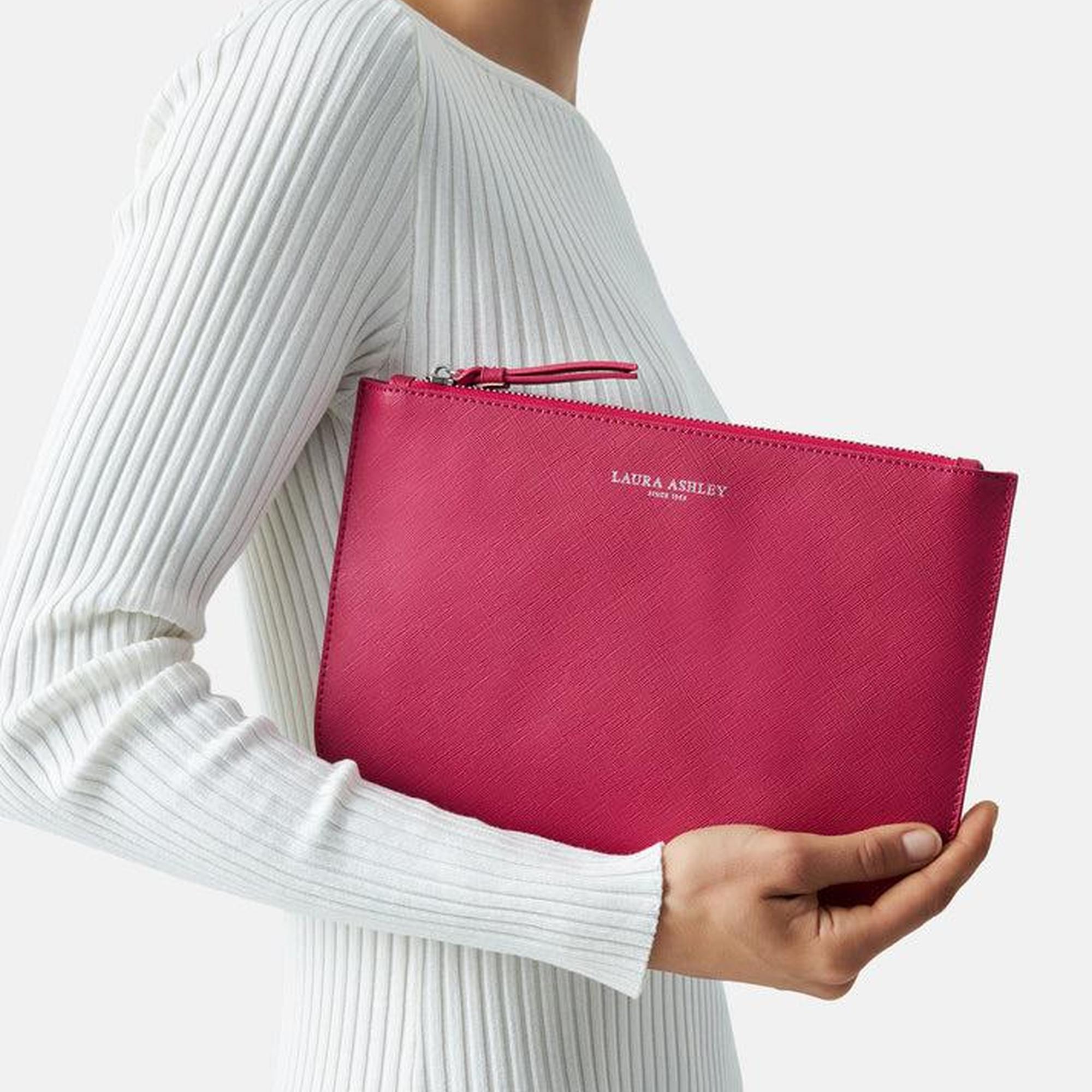 Laura Ashley Kadın Fuşya Clucth Çantası