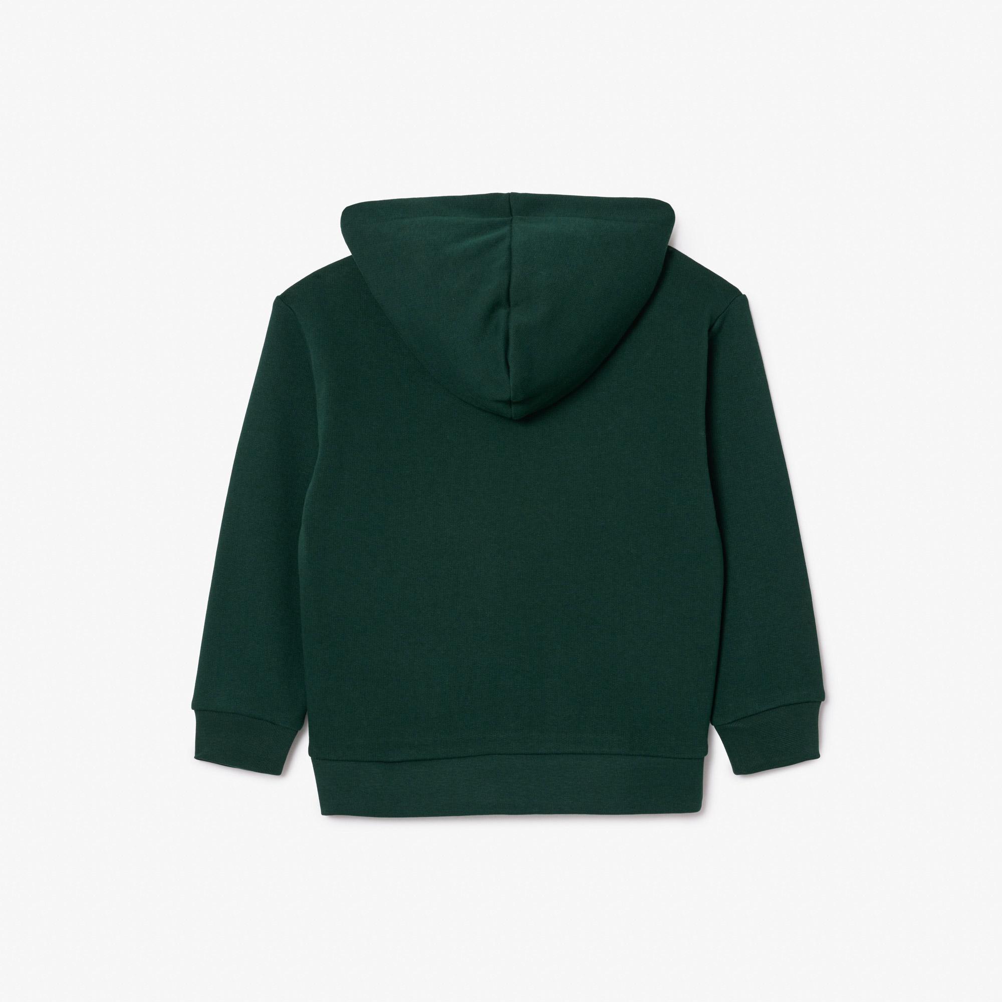 Lacoste Çocuk Kapüşonlu Baskılı Yeşil Sweatshirt