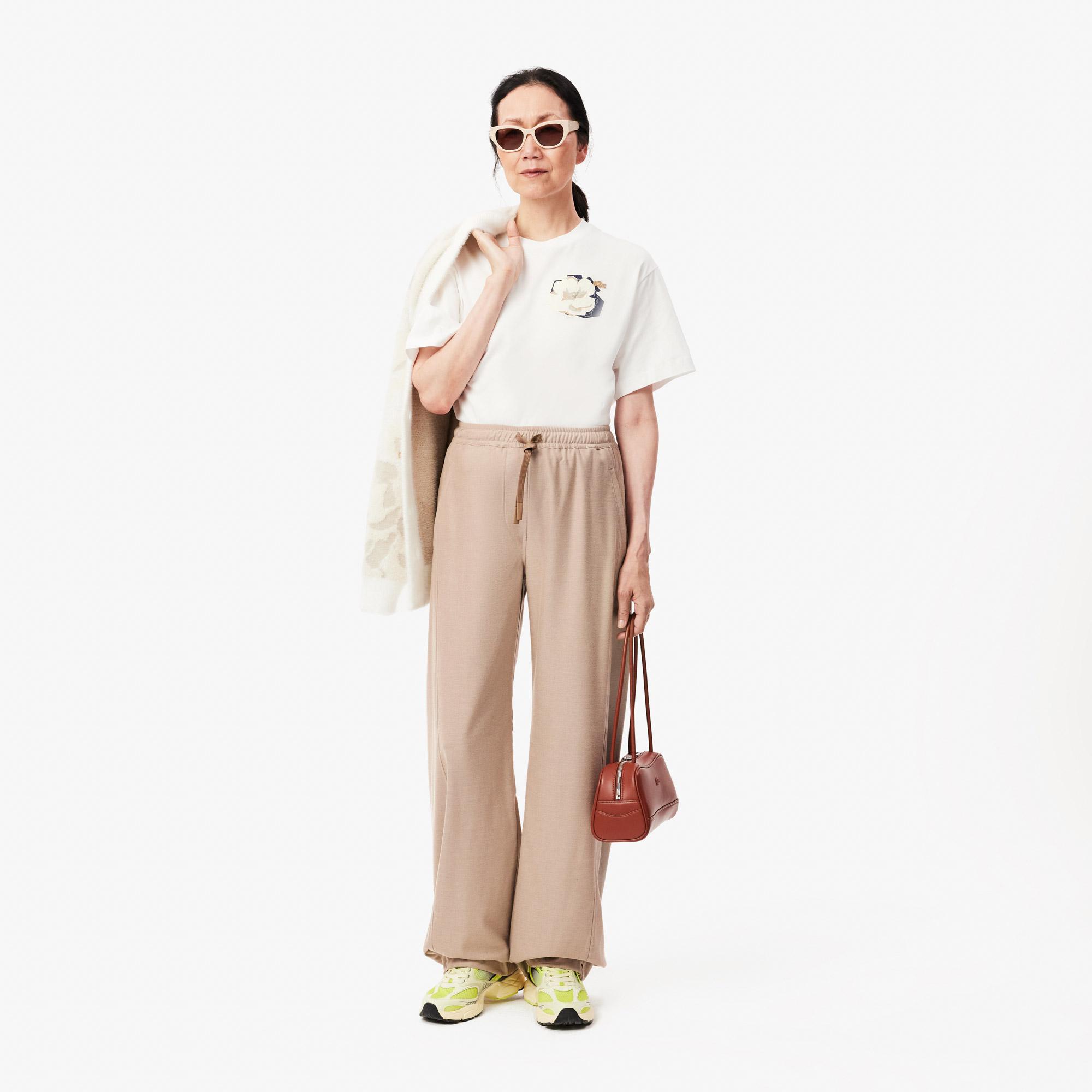 Kadın Wide Fit Bej Pantolon