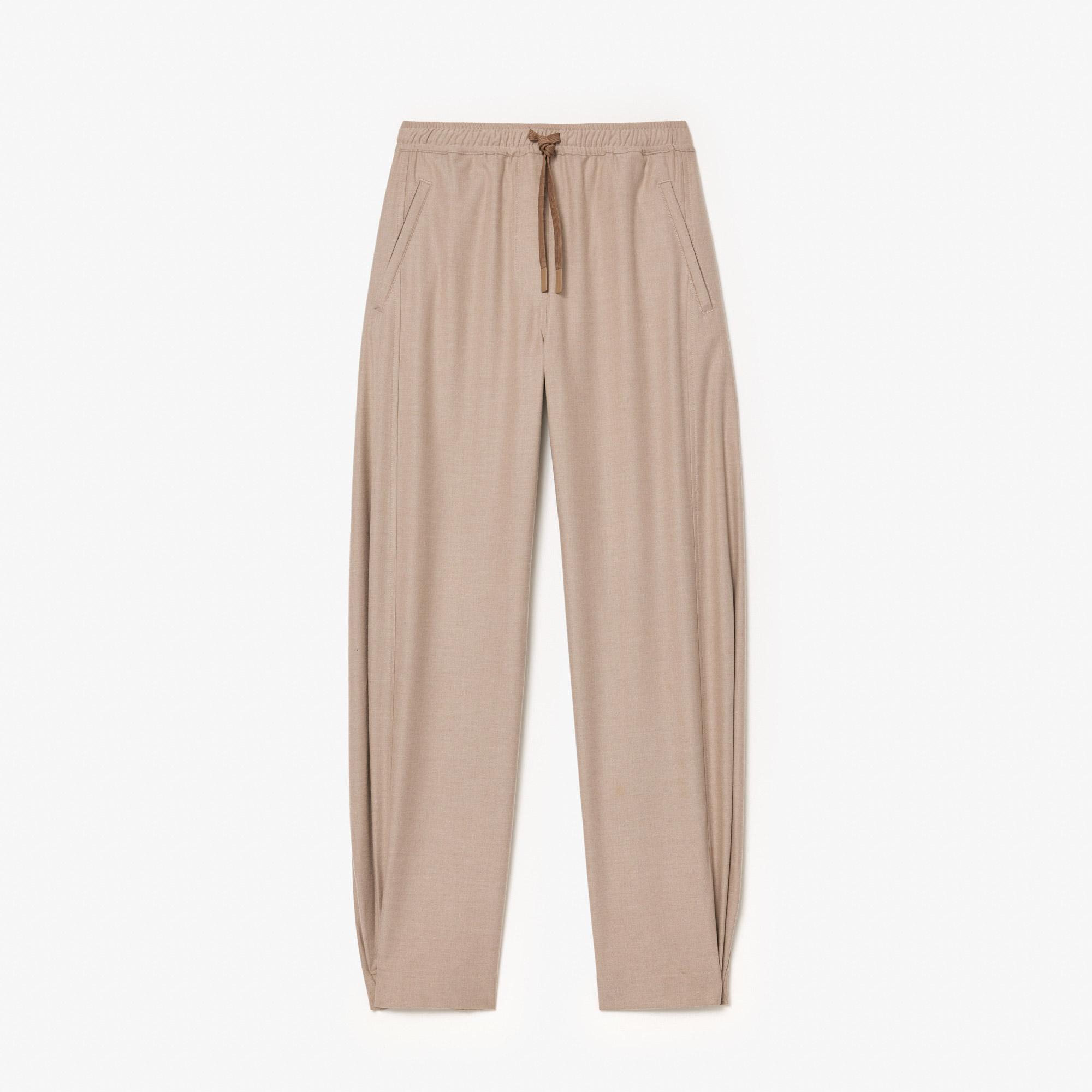 Kadın Wide Fit Bej Pantolon