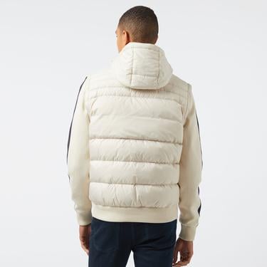  Lacoste Erkek Kapüşonlu Krem Mont
