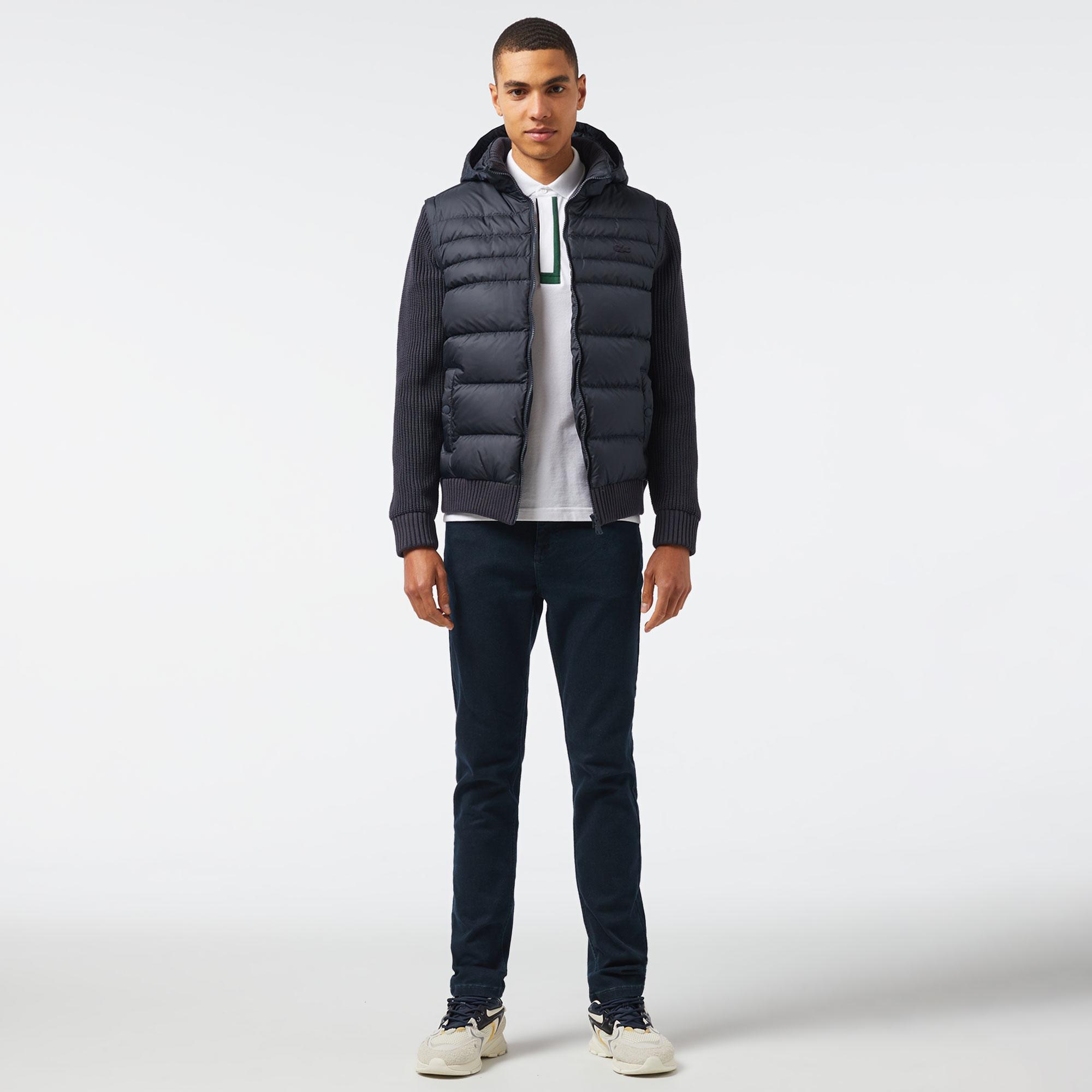 Erkek Kapüşonlu Lacivert Mont