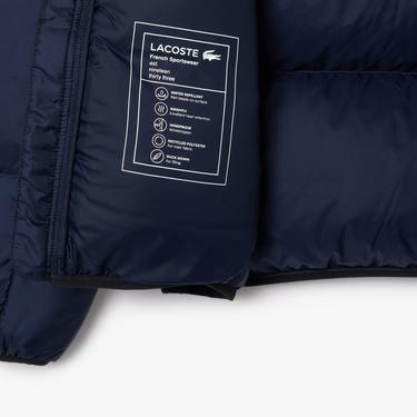  Lacoste Erkek Relaxed Fit Kapüşonlu Lacivert Şişme Mont