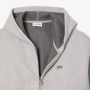  Erkek Loose Fit Kapüşonlu Gri Sweatshirt