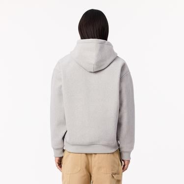  Erkek Loose Fit Kapüşonlu Gri Sweatshirt