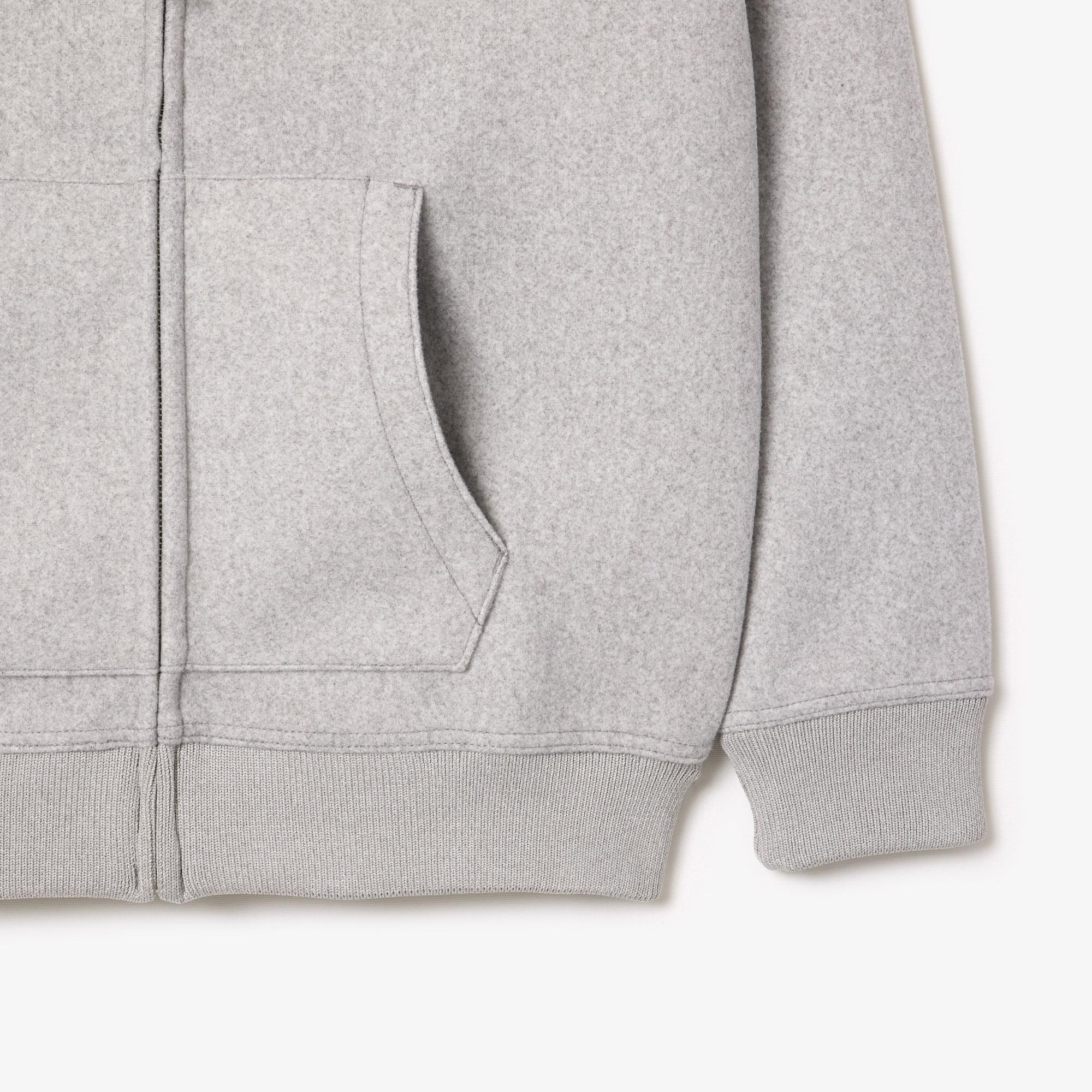 Erkek Loose Fit Kapüşonlu Gri Sweatshirt