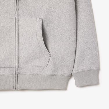  Erkek Loose Fit Kapüşonlu Gri Sweatshirt