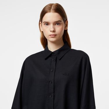  Kadın Loose Fit Siyah Gömlek