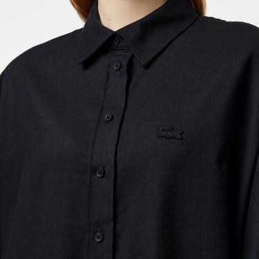  Kadın Loose Fit Siyah Gömlek