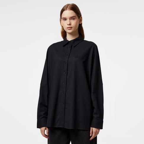  Kadın Loose Fit Siyah Gömlek