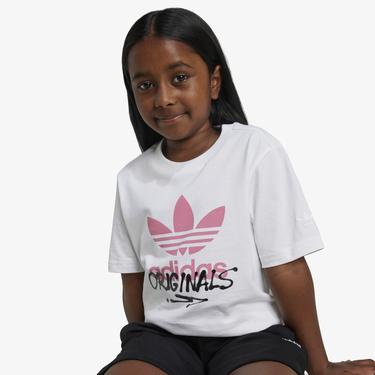  adidas Graphic Çocuk Beyaz T-Shirt