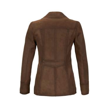  Evangel Kahve Kadın Süet Blazer Ceket