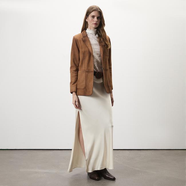  Sitara Taba Kadın Süet Blazer Ceket