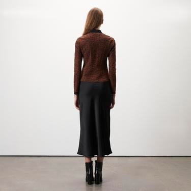  Deundria Leopar Kadın Panelli Fit Süet Ceket