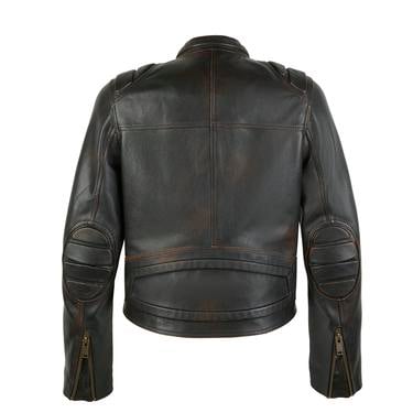  Meline Kahve Kadın Deri Biker Ceket