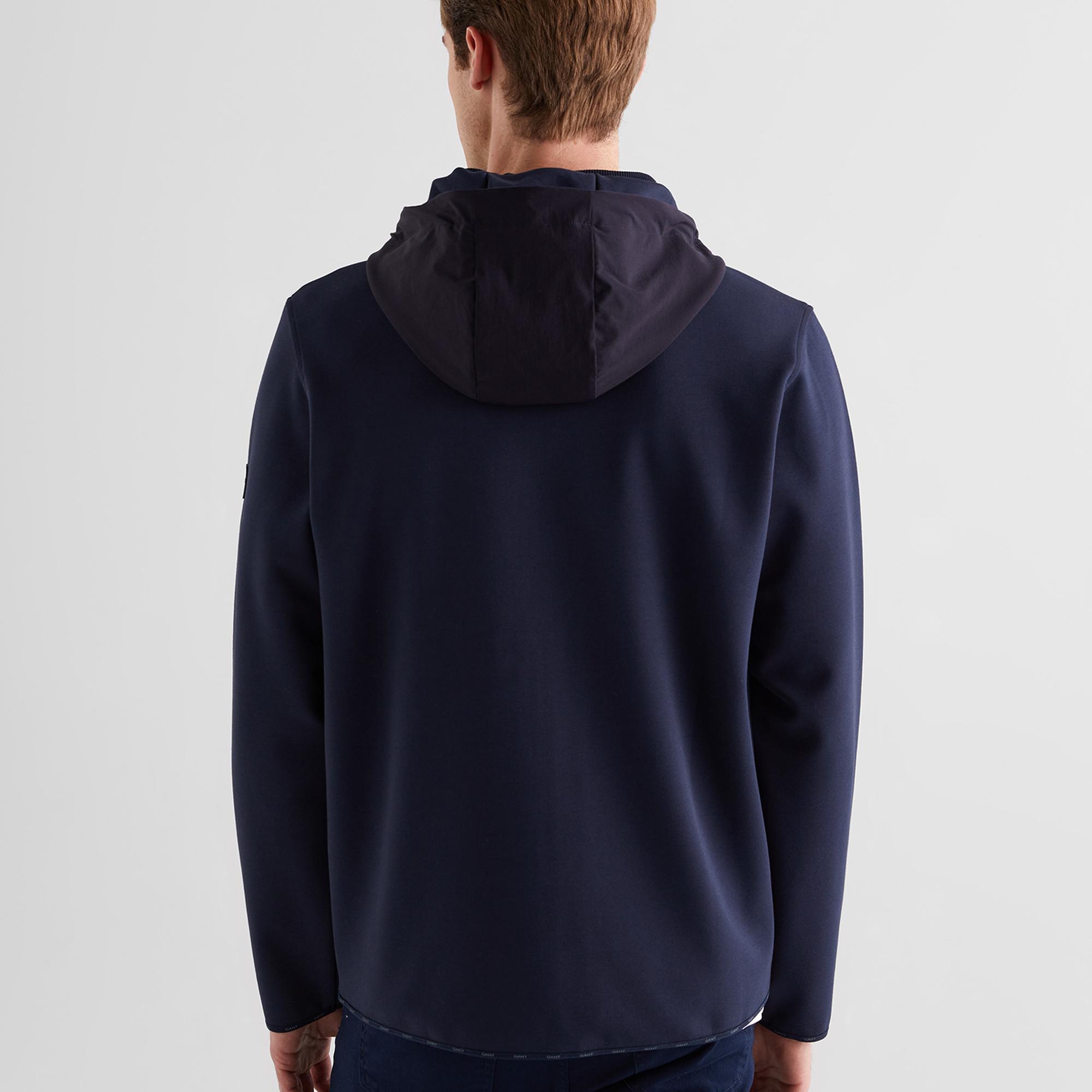 GANT Erkek Lacivert Regular Fit Kapüşonlu Sweatshirt