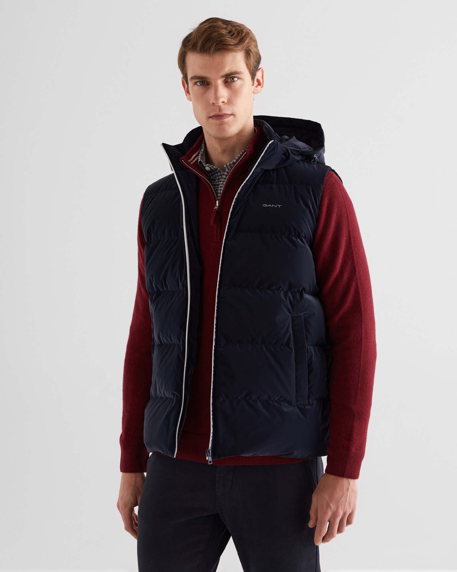  GANT Erkek Lacivert Kapüşonlu Yelek