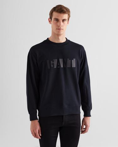  GANT Erkek Siyah Relaxed Fit Bisiklet Yaka Logolu Sweatshirt