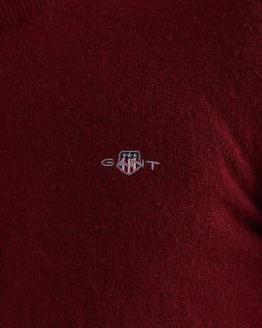 GANT Erkek Bordo Regular Fit Yarım Fermuarlı Yün Kazak