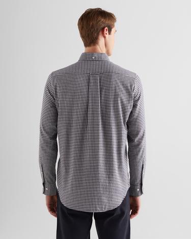  GANT Erkek Gri Regular Fit Düğmeli Yaka Kareli Gömlek