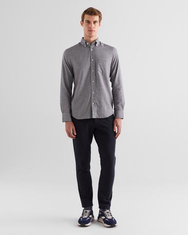  GANT Erkek Gri Regular Fit Düğmeli Yaka Kareli Gömlek