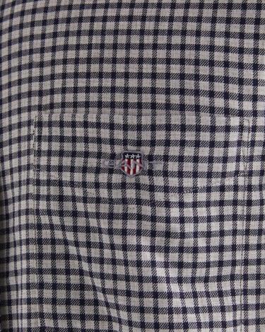  GANT Erkek Gri Regular Fit Düğmeli Yaka Kareli Gömlek