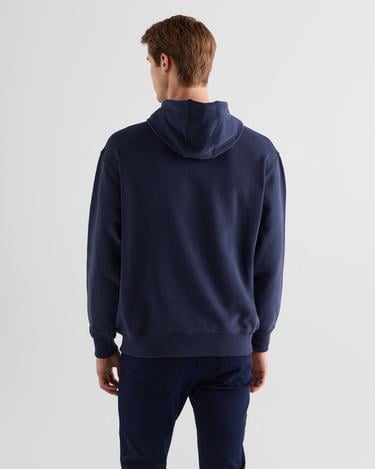  GANT Erkek Lacivert Relaxed Fit Kapüşonlu Logolu Sweatshirt