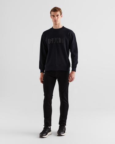  GANT Erkek Siyah Relaxed Fit Bisiklet Yaka Logolu Sweatshirt