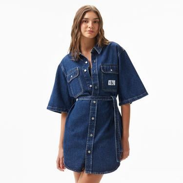  Calvin Klein Jeans Kadın Mavi Elbise