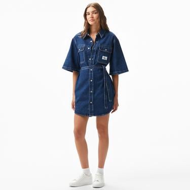  Calvin Klein Jeans Kadın Mavi Elbise