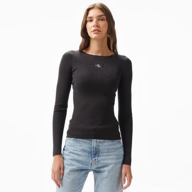  Calvin Klein Jeans Kadın Siyah Triko