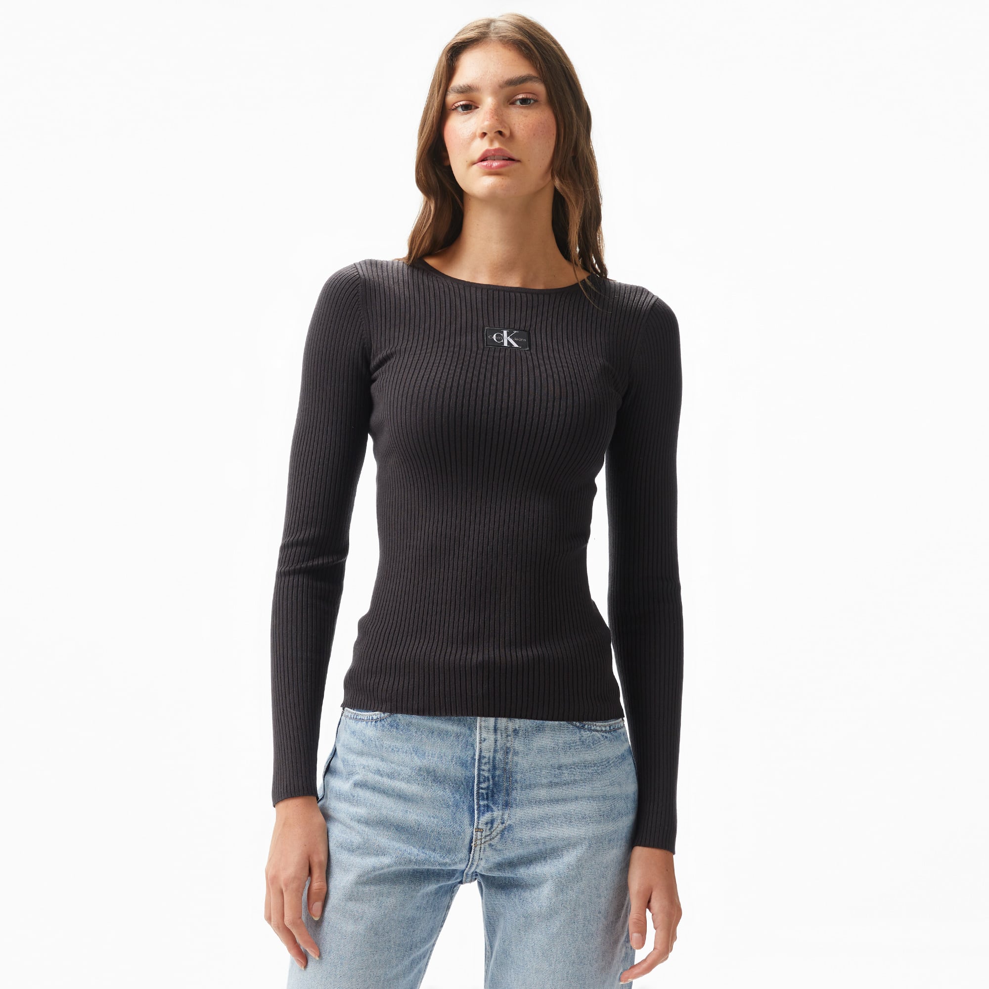  Calvin Klein Jeans Kadın Siyah Triko