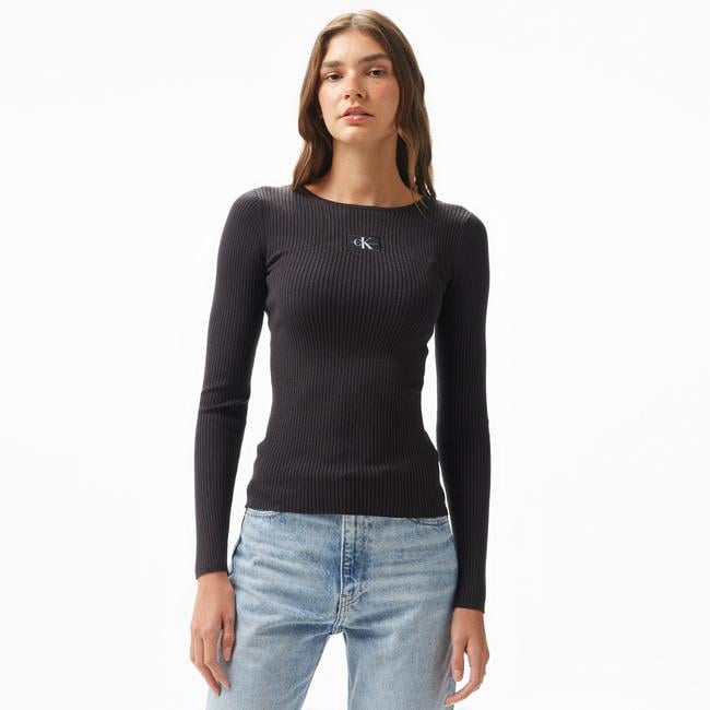  Calvin Klein Jeans Kadın Siyah Triko