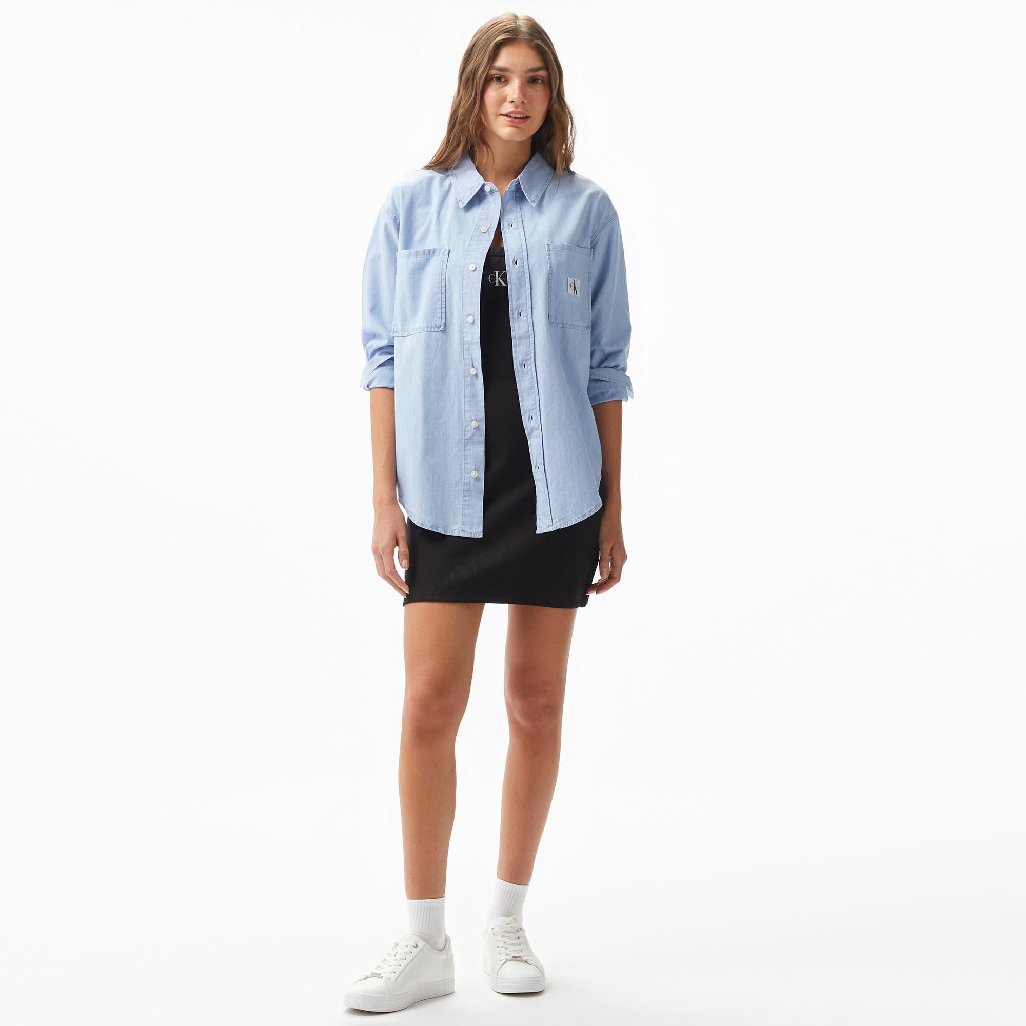 Calvin Klein Jeans Kadın Mavi Gömlek