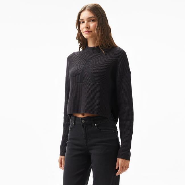  Calvin Klein Jeans Kadın Siyah Triko