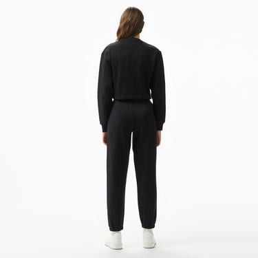  Guess Triangle Label Jo Organic Soft Fleece 350 Kadın Siyah Eşofman Altı