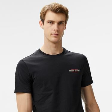  Guess Slim America Organic Cotton 160Gsm Erkek Siyah T-Shirt