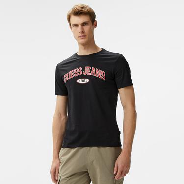  Guess Slim Guess Organic Cotton 160Gsm Erkek Siyah T-Shirt