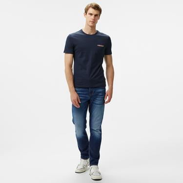  Guess Slim America Organic Cotton 160Gsm Erkek Lacivert T-Shirt